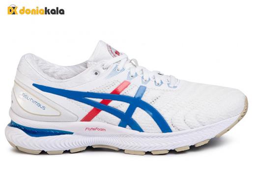 کتونی اورجینال مخصوص پیاده روی و دویدن مردانه آسیکس نیمباس 22 Asics GEL-NIMBUS 22 1011a780-100